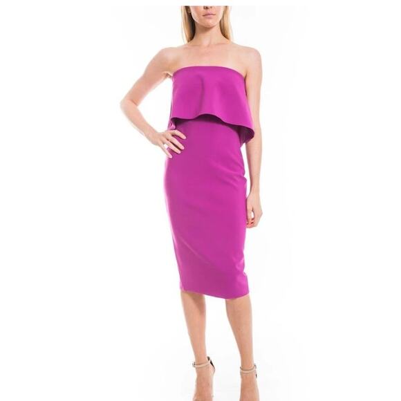 Likely Driggs Strapless Ruffled Pencil Dress in Color Deor Size 8 - Picture 1 of 13